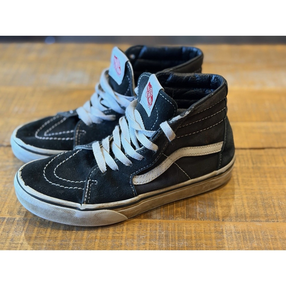 VANS‎ KIDS SK8 HI SKATE SHOES SZ 3 Suede Upper High Top Skating Classic